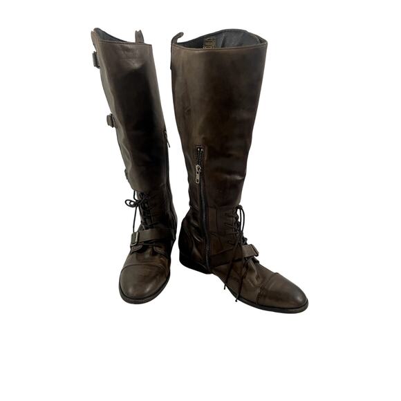 All Saints Spitalfields Women's  Boots Knee-High brown Leather Size 40 (9.5) - Picture 4 of 14